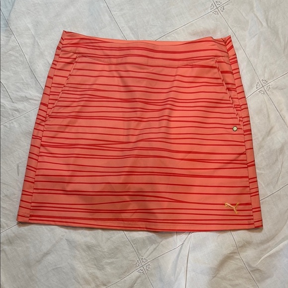 Puma Women's Striped Coral Skort size L - Picture 1 of 9